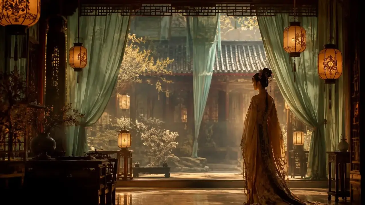 重生之锦绣嫡女 · 黄豆短剧 重生之锦绣嫡女短剧场景背景图,穿越重生题材