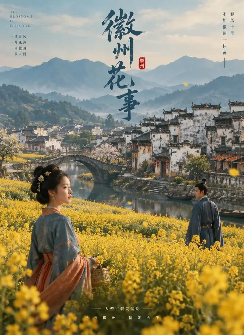 短剧《三月的油菜花》封面 - 徽州往事徽州古韵短剧