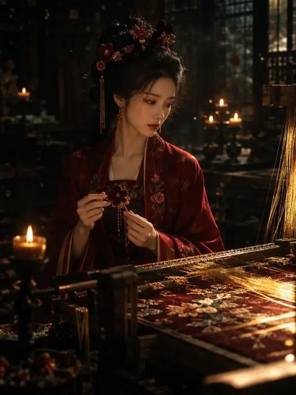 簪花录短剧封面，古装题材，共40集